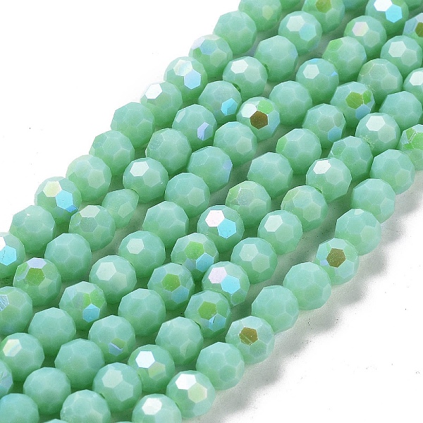 PandaHall Opaque Glass Beads Strands, Faceted, Round, Aquamarine, 6x5.5mm, Hole: 0.9mm, about 94~97pcs/strand, 21.06~21.18''(53.5~53.8cm)..., Green
PandaHall Opaque Glass Beads Strands, Faceted, Round, Aquamarine, 6x5.5mm, Hole: 0.9mm, about 94~97pcs/strand, 21.06~21.18''(53.5~53.8cm)..., Green