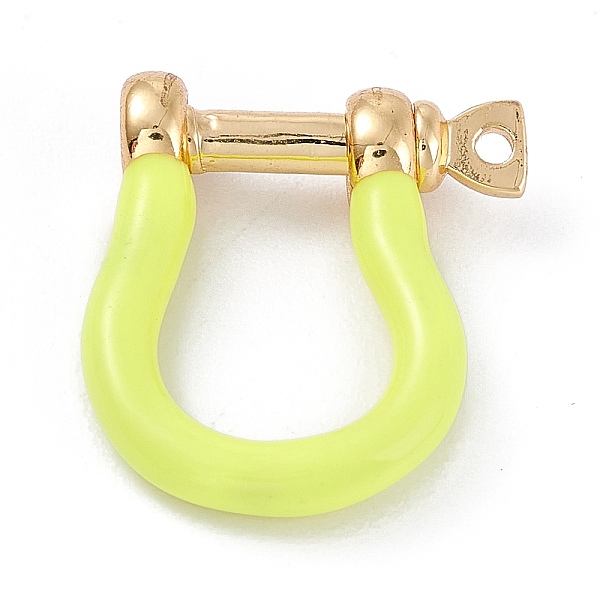 PandaHall Brass Enamel D-Ring Anchor Shackle Clasps, Real 18K Gold Plated, for Bracelets Making, Yellow, 18x15~17x4.5~5mm, Hole: 8mm Brass...
PandaHall Brass Enamel D-Ring Anchor Shackle Clasps, Real 18K Gold Plated, for Bracelets Making, Yellow, 18x15~17x4.5~5mm, Hole: 8mm Brass...