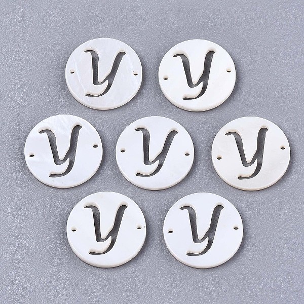 PandaHall Natural Freshwater Shell Links Connectors, Flat Round with Letter, Letter.Y, 14.5x1.5mm, Hole: 0.9mm Shell Letter Y
PandaHall Natural Freshwater Shell Links Connectors, Flat Round with Letter, Letter.Y, 14.5x1.5mm, Hole: 0.9mm Shell Letter Y