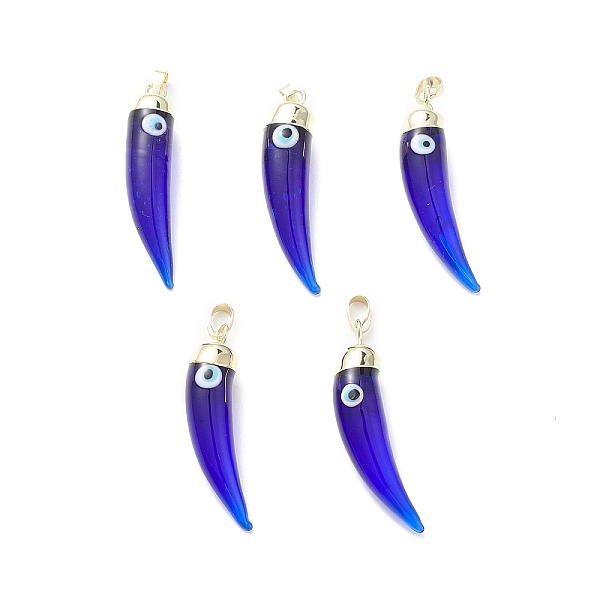 PandaHall Handmade Evil Eye Lampwork Pendants, with Rack Plating Light Gold Tone Brass Findings, Long-Lasting Plated, Lead Free & Cadmium..., Blue
PandaHall Handmade Evil Eye Lampwork Pendants, with Rack Plating Light Gold Tone Brass Findings, Long-Lasting Plated, Lead Free & Cadmium..., Blue
