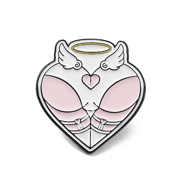PandaHall Angel Heart Butt Zinc Alloy Enamel Pin Brooch, for Backpack Clothes, Heart, 30.5x29x2mm Alloy+Enamel Heart
PandaHall Angel Heart Butt Zinc Alloy Enamel Pin Brooch, for Backpack Clothes, Heart, 30.5x29x2mm Alloy+Enamel Heart