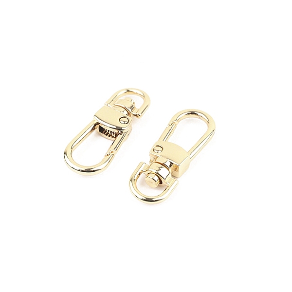PandaHall Zinc Alloy Swivel Clasps, Swivel Snap Hook, Light Gold, 40mm, Hole: 9mm Alloy
PandaHall Zinc Alloy Swivel Clasps, Swivel Snap Hook, Light Gold, 40mm, Hole: 9mm Alloy
