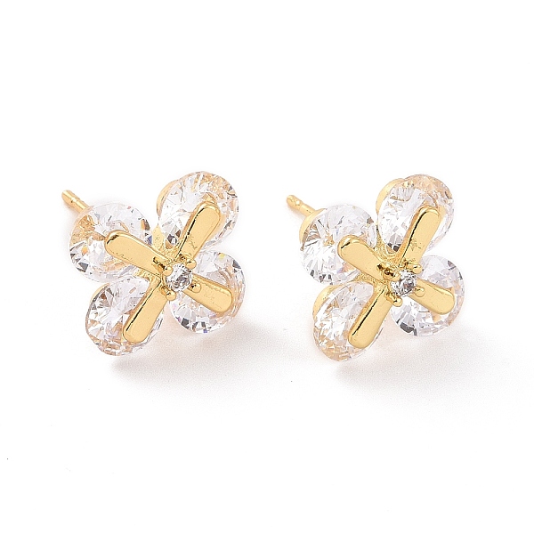 PandaHall Clear Cubic Zirconia Flower Stud Earrings, Brass Jewelry for Women, Real 18K Gold Plated, 12.5x12mm, Pin: 0.6mm Cubic Zirconia...
PandaHall Clear Cubic Zirconia Flower Stud Earrings, Brass Jewelry for Women, Real 18K Gold Plated, 12.5x12mm, Pin: 0.6mm Cubic Zirconia...