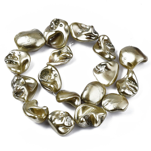 PandaHall Shell Pearl Beads Strands, Polished, Nugget, Dark Khaki, 15~25x10~26x5~16mm, Hole: 1mm, about 18pcs/strand, 14.96 inch Shell Pearl..., Orange
PandaHall Shell Pearl Beads Strands, Polished, Nugget, Dark Khaki, 15~25x10~26x5~16mm, Hole: 1mm, about 18pcs/strand, 14.96 inch Shell Pearl..., Orange