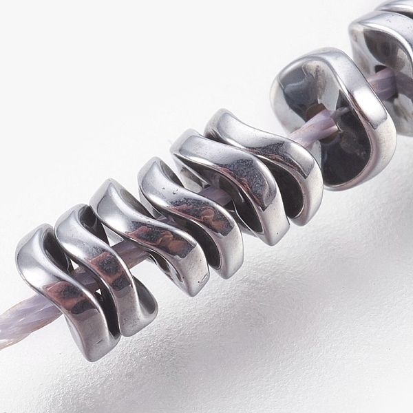 PandaHall Electroplated Non-magnetic Synthetic Hematite Bead Strand, Wavy Disc, Platinum Plated, 4x1.5mm, Hole: 0.8mm, about 394pcs/strand...
PandaHall Electroplated Non-magnetic Synthetic Hematite Bead Strand, Wavy Disc, Platinum Plated, 4x1.5mm, Hole: 0.8mm, about 394pcs/strand...