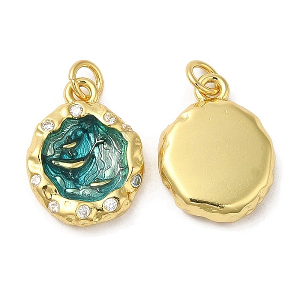 PandaHall Rack Plating Brass Charms, with Cubic Zirconia and Enamel, Lead Free & Cadmium Free, Long-Lasting Plated, Flat Round, Real 18K..., Cyan
PandaHall Rack Plating Brass Charms, with Cubic Zirconia and Enamel, Lead Free & Cadmium Free, Long-Lasting Plated, Flat Round, Real 18K..., Cyan