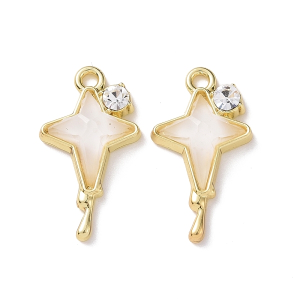 PandaHall Alloy Micro Pave Cubic Zirconia Pendants, with Resin Cabochons, Star, Golden, 22x13x5mm, Hole: 1.6mm Alloy+Cubic Zirconia Star
PandaHall Alloy Micro Pave Cubic Zirconia Pendants, with Resin Cabochons, Star, Golden, 22x13x5mm, Hole: 1.6mm Alloy+Cubic Zirconia Star