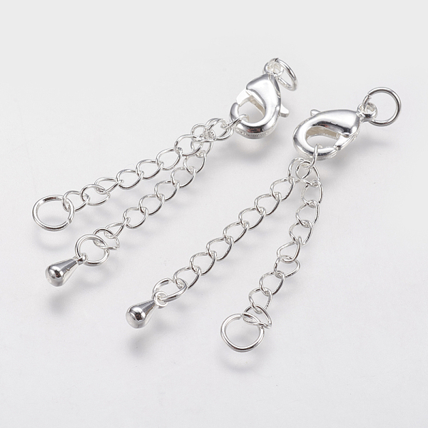 PandaHall Brass Chain Extender, with 304 Stainless Steel Lobster Claw Clasps, Silver, Total Long: 74~78mm, Lobster Clasp: 7x12mm, Extend...
PandaHall Brass Chain Extender, with 304 Stainless Steel Lobster Claw Clasps, Silver, Total Long: 74~78mm, Lobster Clasp: 7x12mm, Extend...