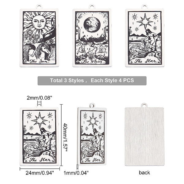 PandaHall DICOSMETIC 12Pcs 3 Styles Tarot Card Pendant Rider Waite Pendant The Sun/Moon/Star Tarot Charm Retro Vintage Pendant Astrology...
PandaHall DICOSMETIC 12Pcs 3 Styles Tarot Card Pendant Rider Waite Pendant The Sun/Moon/Star Tarot Charm Retro Vintage Pendant Astrology...