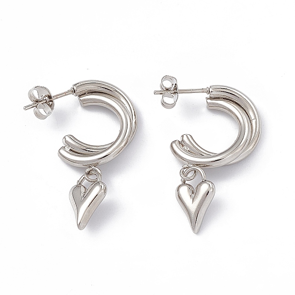 PandaHall Vacuum Plating 201 Stainless Steel Stud Earrings for Women, Heart Charm Dangle Earring with 304 Stainless Steel Pin, Stainless...
PandaHall Vacuum Plating 201 Stainless Steel Stud Earrings for Women, Heart Charm Dangle Earring with 304 Stainless Steel Pin, Stainless...