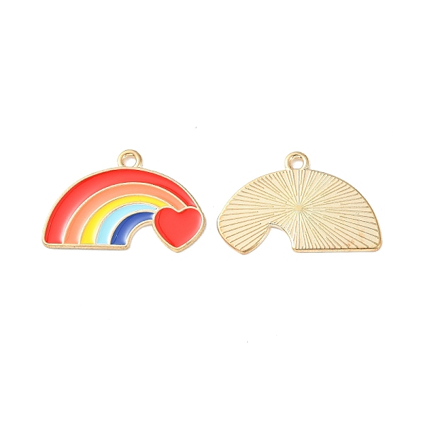 PandaHall Alloy Enamel Pendants, Rainbow with Heart Charm, Light Gold, Red, 18x27x1mm, Hole: 1.8mm Alloy+Enamel Rainbow Red
PandaHall Alloy Enamel Pendants, Rainbow with Heart Charm, Light Gold, Red, 18x27x1mm, Hole: 1.8mm Alloy+Enamel Rainbow Red