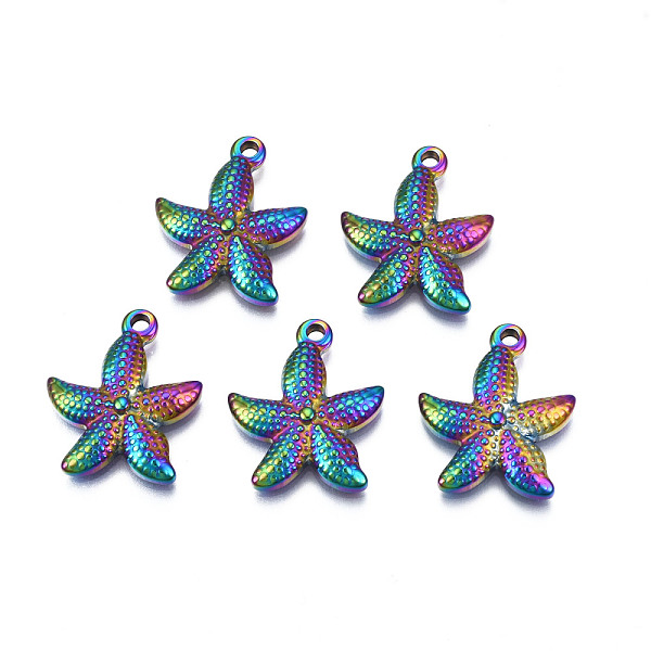 PandaHall Ion Plating(IP) 304 Stainless Steel Pendants, Flower, Rainbow Color, 22.5x19x4mm, Hole: 2mm 304 Stainless Steel Flower
PandaHall Ion Plating(IP) 304 Stainless Steel Pendants, Flower, Rainbow Color, 22.5x19x4mm, Hole: 2mm 304 Stainless Steel Flower