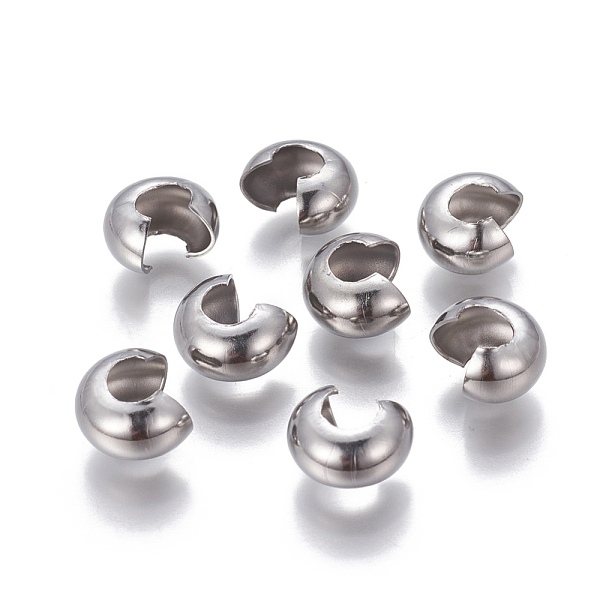 PandaHall 304 Stainless Steel Crimp Beads Covers, Stainless Steel Color, 10.5mm Long, 9mm In Diameter, 6mm Thick. 304 Stainless Steel
PandaHall 304 Stainless Steel Crimp Beads Covers, Stainless Steel Color, 10.5mm Long, 9mm In Diameter, 6mm Thick. 304 Stainless Steel
