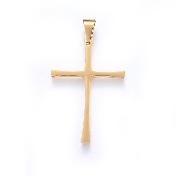 PandaHall 304 Stainless Steel Pendants, Cross, Golden, 41x28x3mm, Hole: 8x5mm 304 Stainless Steel Cross
PandaHall 304 Stainless Steel Pendants, Cross, Golden, 41x28x3mm, Hole: 8x5mm 304 Stainless Steel Cross