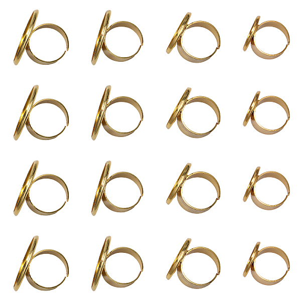 PandaHall CHGCRAFT 16Pcs 4 Size Adjustable Brass Finger Rings Components, Pad Ring Base Settings, Flat Round, Golden, US Size 6~7 3/4...
PandaHall CHGCRAFT 16Pcs 4 Size Adjustable Brass Finger Rings Components, Pad Ring Base Settings, Flat Round, Golden, US Size 6~7 3/4...