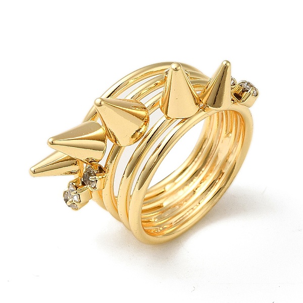 PandaHall Spike Brass Finger Rings, Wide Finger Ring, Real 18K Gold Plated, Inner Diameter: 18mm Brass
PandaHall Spike Brass Finger Rings, Wide Finger Ring, Real 18K Gold Plated, Inner Diameter: 18mm Brass