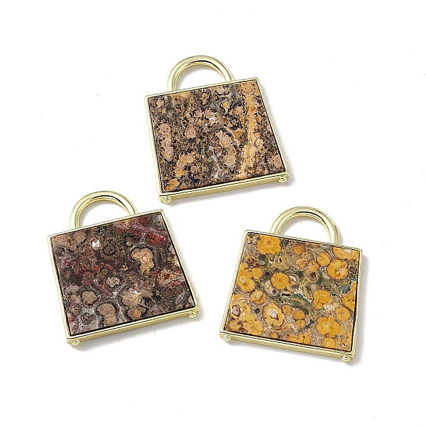 PandaHall Natural Leopard Skin Jasper Pendants, Handbag Charms, with Rack Plating Golden Tone Brass Findings, Cadmium Free & Lead Free...
PandaHall Natural Leopard Skin Jasper Pendants, Handbag Charms, with Rack Plating Golden Tone Brass Findings, Cadmium Free & Lead Free...