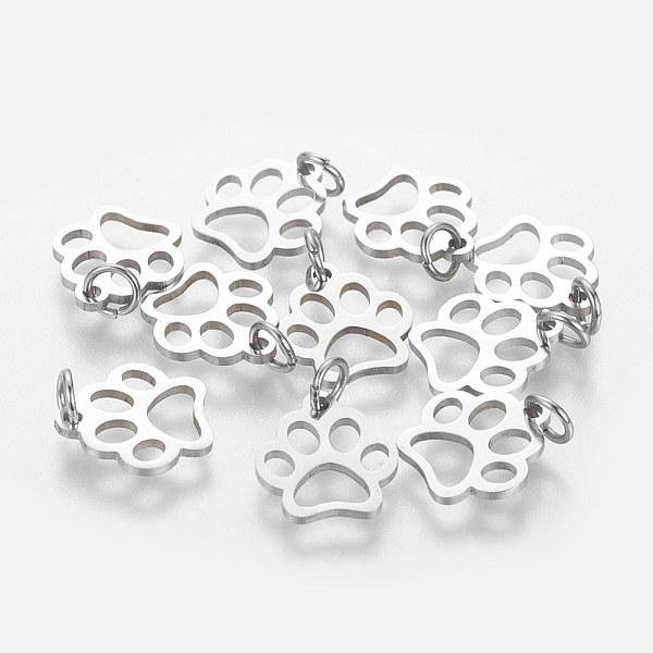 PandaHall 304 Stainless Steel Pendants, Dog Paw Prints, Stainless Steel Color, 13x12x1mm, Hole: 4mm 304 Stainless Steel Dog
PandaHall 304 Stainless Steel Pendants, Dog Paw Prints, Stainless Steel Color, 13x12x1mm, Hole: 4mm 304 Stainless Steel Dog