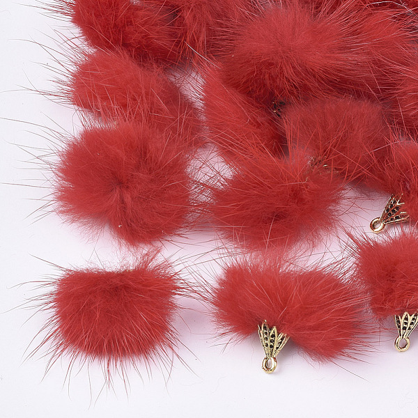 PandaHall Faux Mink Fur Tassel Pendant Decorations, with Alloy Findings, Antique Golden, Red, 20~30x28~30mm, Hole: 1.8mm Fibre Others Red
PandaHall Faux Mink Fur Tassel Pendant Decorations, with Alloy Findings, Antique Golden, Red, 20~30x28~30mm, Hole: 1.8mm Fibre Others Red