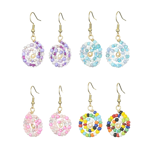PandaHall Glass Beaded Vortex Spiral Dangle Earrings, Mixed Color, 40x20mm Glass Multicolor
PandaHall Glass Beaded Vortex Spiral Dangle Earrings, Mixed Color, 40x20mm Glass Multicolor