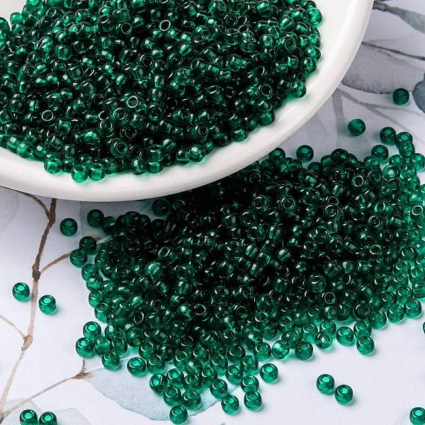PandaHall MIYUKI Round Rocailles Beads, Japanese Seed Beads, 8/0, (RR147) Transparent Emerald, 3mm, Hole: 1mm, about 422~455pcs/10g Glass..., Green
PandaHall MIYUKI Round Rocailles Beads, Japanese Seed Beads, 8/0, (RR147) Transparent Emerald, 3mm, Hole: 1mm, about 422~455pcs/10g Glass..., Green