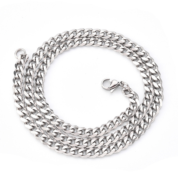 PandaHall Men's 201 Stainless Steel Cuban Chain Necklace, with Lobster Claw Clasp and Jump Rings, Stainless Steel Color, Link: 7x5x1.2mm...
PandaHall Men's 201 Stainless Steel Cuban Chain Necklace, with Lobster Claw Clasp and Jump Rings, Stainless Steel Color, Link: 7x5x1.2mm...