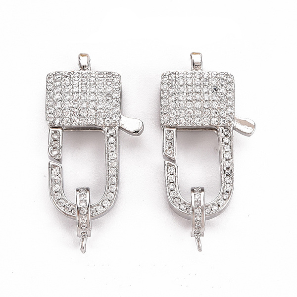 PandaHall Brass Micro Pave Clear Cubic Zirconia Lobster Claw Clasps, Cadmium Free & Nickel Free & Lead Free, Rectangle, Real Platinum...
PandaHall Brass Micro Pave Clear Cubic Zirconia Lobster Claw Clasps, Cadmium Free & Nickel Free & Lead Free, Rectangle, Real Platinum...