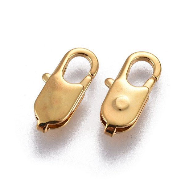 PandaHall 304 Stainless Steel Lobster Claw Clasps, Golden, 18x8.5x3.7mm, Hole: 1.6mm 304 Stainless Steel Oval
PandaHall 304 Stainless Steel Lobster Claw Clasps, Golden, 18x8.5x3.7mm, Hole: 1.6mm 304 Stainless Steel Oval