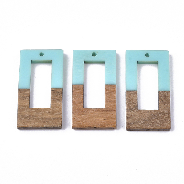 PandaHall Resin & Walnut Wood Pendants, Rectangle, Sky Blue, 38x19.5x4mm, Hole: 2mm Resin+Wood Rectangle Blue
PandaHall Resin & Walnut Wood Pendants, Rectangle, Sky Blue, 38x19.5x4mm, Hole: 2mm Resin+Wood Rectangle Blue