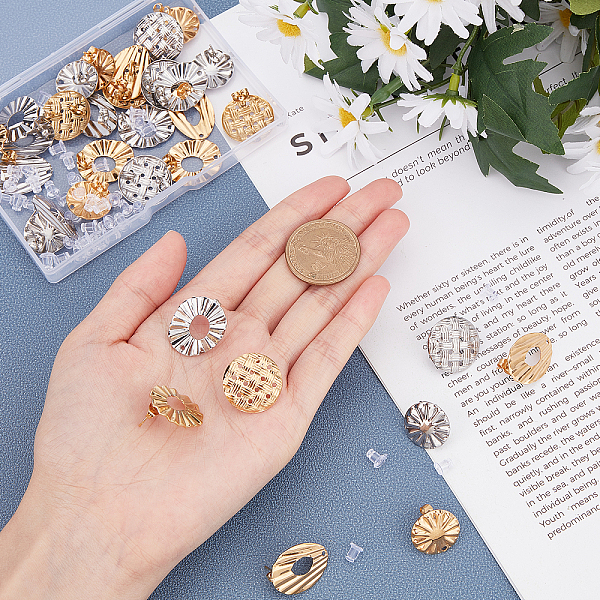 PandaHall Unicraftale 304 Stainless Steel Stud Earring Findings, with Ear Nuts/Earring Backs and Silicone Ear Nuts, Mixed Shapes, Golden &...
PandaHall Unicraftale 304 Stainless Steel Stud Earring Findings, with Ear Nuts/Earring Backs and Silicone Ear Nuts, Mixed Shapes, Golden &...