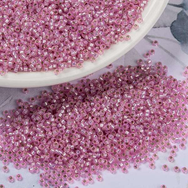 PandaHall MIYUKI Round Rocailles Beads, Japanese Seed Beads, 15/0, (RR644) Dyed Hot Pink Silverlined Alabaster, 15/0, 1.5mm, Hole: 0.7mm...
PandaHall MIYUKI Round Rocailles Beads, Japanese Seed Beads, 15/0, (RR644) Dyed Hot Pink Silverlined Alabaster, 15/0, 1.5mm, Hole: 0.7mm...