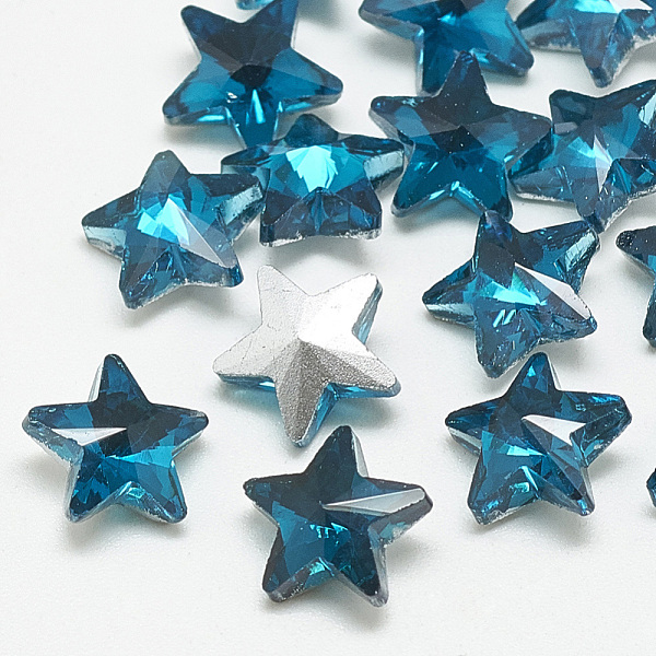 PandaHall Pointed Back Glass Rhinestone Cabochons, Back Plated, Faceted, Star, Capri Blue, 9.5x10x5mm Glass Rhinestone Star Blue
PandaHall Pointed Back Glass Rhinestone Cabochons, Back Plated, Faceted, Star, Capri Blue, 9.5x10x5mm Glass Rhinestone Star Blue