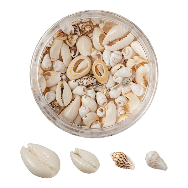 PandaHall 4 Style Natural Mixed Cowrie Shell Beads, Cowrie Shell & Trumpet Shell & Spiral Shell Beads, Mixed Color, 206pcs/box Other Sea..., Multicolor
PandaHall 4 Style Natural Mixed Cowrie Shell Beads, Cowrie Shell & Trumpet Shell & Spiral Shell Beads, Mixed Color, 206pcs/box Other Sea..., Multicolor