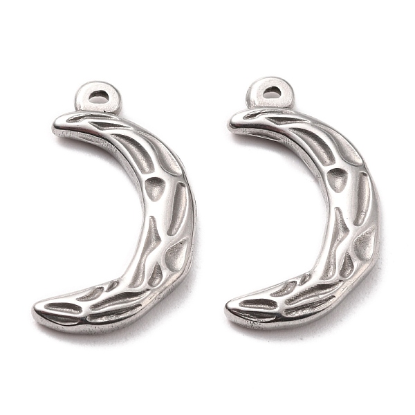 PandaHall 304 Stainless Steel Pendants, Textured, Moon, Stainless Steel Color, 21x12x2.5mm, Hole: 1mm 304 Stainless Steel Moon
PandaHall 304 Stainless Steel Pendants, Textured, Moon, Stainless Steel Color, 21x12x2.5mm, Hole: 1mm 304 Stainless Steel Moon