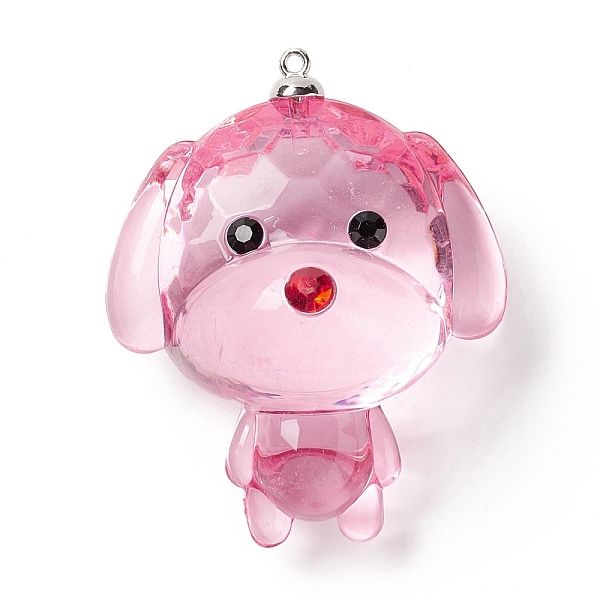 PandaHall Transparent Acrylic Rhinestone Big Pendants, with Alloy Findings, Dog, Hot Pink, 52x42x30mm, Hole: 1.6mm Acrylic Rhinestone Dog
PandaHall Transparent Acrylic Rhinestone Big Pendants, with Alloy Findings, Dog, Hot Pink, 52x42x30mm, Hole: 1.6mm Acrylic Rhinestone Dog