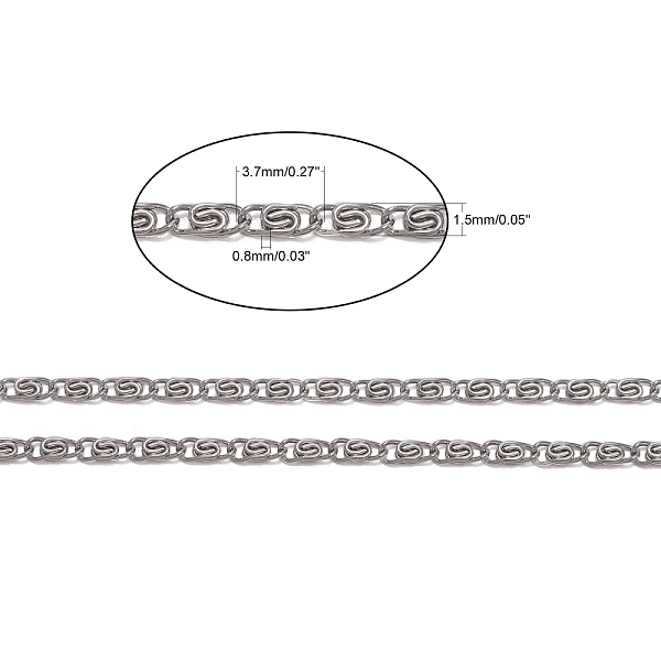 PandaHall 304 Stainless Steel Lumachina Chains, Unwelded, Stainless Steel Color, 3.7x1.5x0.8mm 304 Stainless Steel
PandaHall 304 Stainless Steel Lumachina Chains, Unwelded, Stainless Steel Color, 3.7x1.5x0.8mm 304 Stainless Steel