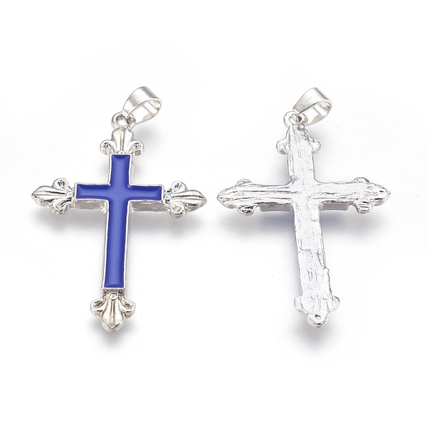 PandaHall Enamel Pendants, with Alloy Findings, Cross, Platinum, Blue, 48x30.5x3mm, Hole: 5x6mm Alloy+Enamel Cross Blue
PandaHall Enamel Pendants, with Alloy Findings, Cross, Platinum, Blue, 48x30.5x3mm, Hole: 5x6mm Alloy+Enamel Cross Blue