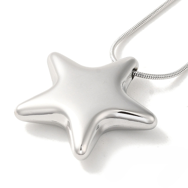 PandaHall Vacuum Plating 304 Stainless Steel Snake Chain Necklaces, Star Pendant Necklaces, Stainless Steel Color, 16.69 inch(42.4cm) 304...
PandaHall Vacuum Plating 304 Stainless Steel Snake Chain Necklaces, Star Pendant Necklaces, Stainless Steel Color, 16.69 inch(42.4cm) 304...