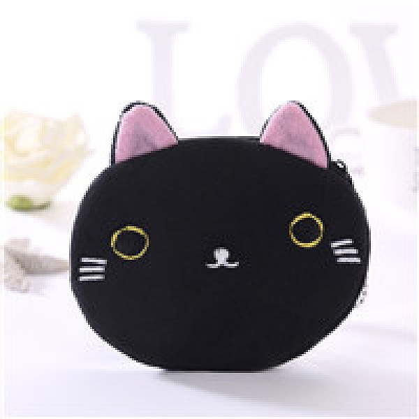 PandaHall Cute Cat Velvet Zipper Wallets with Tag Chain, Coin Purses, Change Purse for Women & Girls, Black, 12.5x11.5cm Cloth Black
PandaHall Cute Cat Velvet Zipper Wallets with Tag Chain, Coin Purses, Change Purse for Women & Girls, Black, 12.5x11.5cm Cloth Black