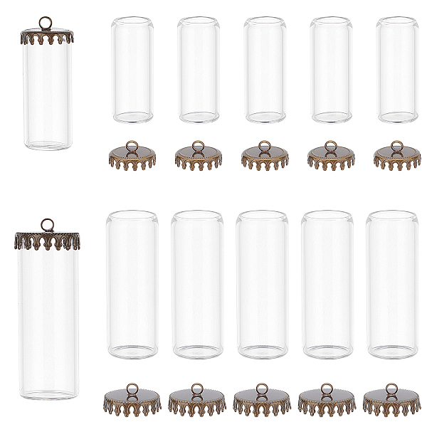 PandaHall 12pcs Clear Tube Glass Globe Bottle, 2 Sizes Hanging Pendant Wish Bottles Hollow Glass Dome Vial Pendant Charms with Antique...
PandaHall 12pcs Clear Tube Glass Globe Bottle, 2 Sizes Hanging Pendant Wish Bottles Hollow Glass Dome Vial Pendant Charms with Antique...
