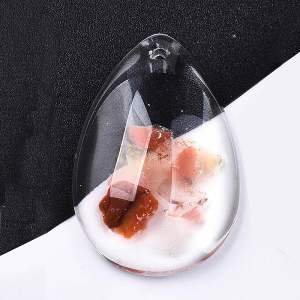 PandaHall Transparent Glass Pendants, with Natural Carnelian Chip Beads inside and Epoxy Resin Bottom, Teardrop, 30x20x8mm, Hole: 1.5mm...
PandaHall Transparent Glass Pendants, with Natural Carnelian Chip Beads inside and Epoxy Resin Bottom, Teardrop, 30x20x8mm, Hole: 1.5mm...