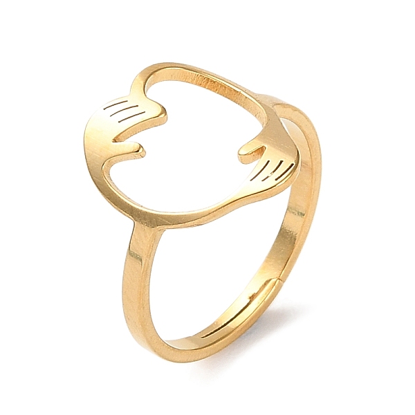PandaHall 304 Stainless Steel Hollow Adjustable Rings, Golden, Palm, US Size 6 1/4(16.7mm), Wide: 2~14.5mm 304 Stainless Steel Palm
PandaHall 304 Stainless Steel Hollow Adjustable Rings, Golden, Palm, US Size 6 1/4(16.7mm), Wide: 2~14.5mm 304 Stainless Steel Palm