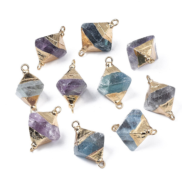 PandaHall Natural Fluorite Links Connectors, with Light Gold Plated Brass Top and Iron Loop, Bicone, 28~29.5x15~17.5x15~16mm, Hole: 1.8~2mm...
PandaHall Natural Fluorite Links Connectors, with Light Gold Plated Brass Top and Iron Loop, Bicone, 28~29.5x15~17.5x15~16mm, Hole: 1.8~2mm...
