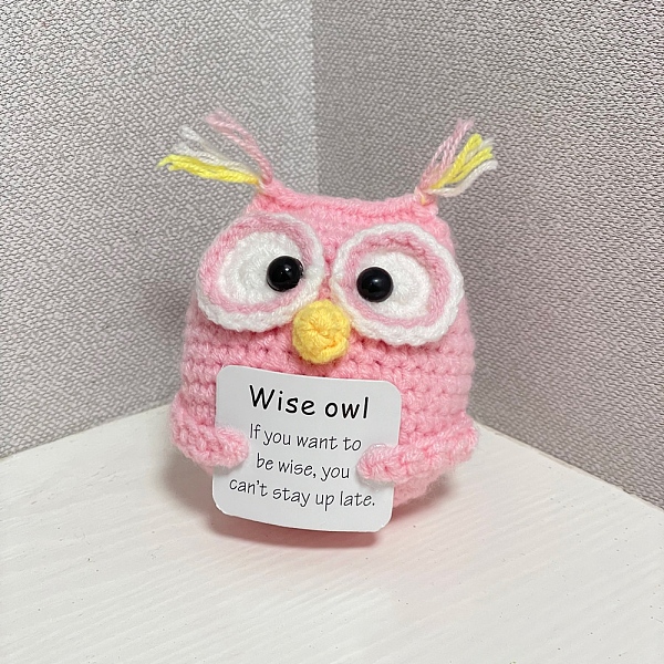 PandaHall Cute Funny Positive Owl Doll, Wool Knitting Doll with Positive Card, for Home Office Desk Decoration Gift, Pink, 50x60x80mm Wool...
PandaHall Cute Funny Positive Owl Doll, Wool Knitting Doll with Positive Card, for Home Office Desk Decoration Gift, Pink, 50x60x80mm Wool...