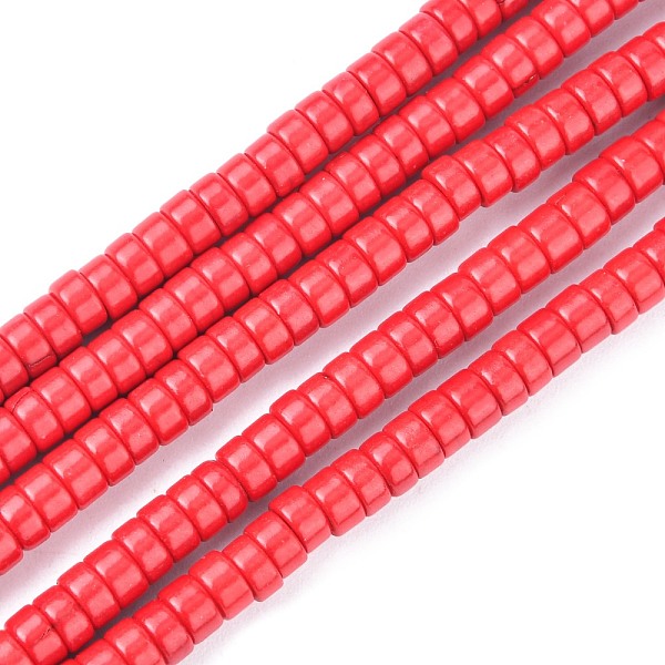 PandaHall Synthetic Turquoise Beads Strands, Heishi Beads, Dyed, Flat Round/Disc, FireBrick, 4x2mm, Hole: 1mm, about 170pcs/strand, 16 inch..., Red
PandaHall Synthetic Turquoise Beads Strands, Heishi Beads, Dyed, Flat Round/Disc, FireBrick, 4x2mm, Hole: 1mm, about 170pcs/strand, 16 inch..., Red