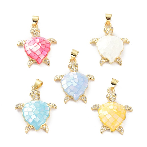 PandaHall Real 18K Gold Plated Brass Micro Pave Clear Cubic Zirconia Pendants, with Shell filled in Enamel, Long-Lasting Plated, Turtle..., Multicolor
PandaHall Real 18K Gold Plated Brass Micro Pave Clear Cubic Zirconia Pendants, with Shell filled in Enamel, Long-Lasting Plated, Turtle..., Multicolor
