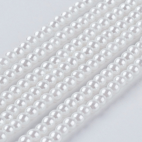 PandaHall Eco-Friendly Dyed Glass Pearl Round Beads Strands, Grade A, Cotton Cord Threaded, White, 3~3.5mm, Hole: 0.7~1.1mm, about...
PandaHall Eco-Friendly Dyed Glass Pearl Round Beads Strands, Grade A, Cotton Cord Threaded, White, 3~3.5mm, Hole: 0.7~1.1mm, about...