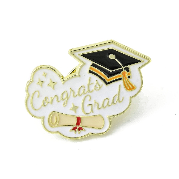 PandaHall Alloy Brooches, Graduation Cap with Word Enamel Pins, for Backpack Clothes, White, Golden, 21x30x1.5mm Alloy+Enamel Word White
PandaHall Alloy Brooches, Graduation Cap with Word Enamel Pins, for Backpack Clothes, White, Golden, 21x30x1.5mm Alloy+Enamel Word White