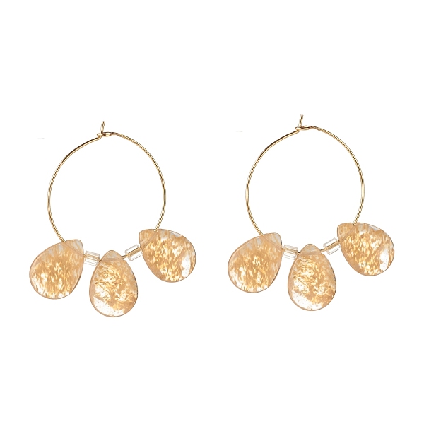 PandaHall Synthetic Other Watermelon Stone Glass Teardrop Beaded Hoop Earrings, Gemstone Earrings for Women, Golden, 47x41x4.6mm, Pin: 0.7mm...
PandaHall Synthetic Other Watermelon Stone Glass Teardrop Beaded Hoop Earrings, Gemstone Earrings for Women, Golden, 47x41x4.6mm, Pin: 0.7mm...