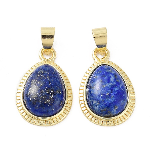 PandaHall Natural Lapis Lazuli Pendants, Teardrop Charms with Rack Plating Brass Findings, Cadmium Free & Lead Free, 23x14.5x6mm, Hole...
PandaHall Natural Lapis Lazuli Pendants, Teardrop Charms with Rack Plating Brass Findings, Cadmium Free & Lead Free, 23x14.5x6mm, Hole...